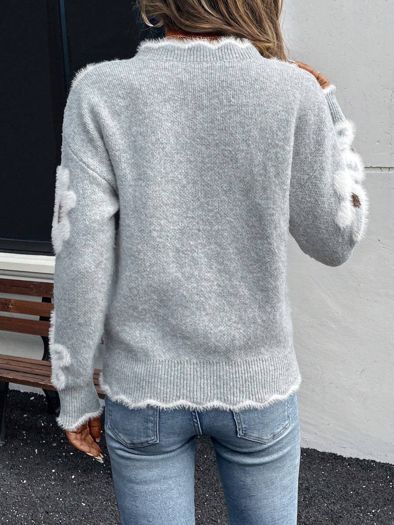 Floral Pattern Sweater for Women