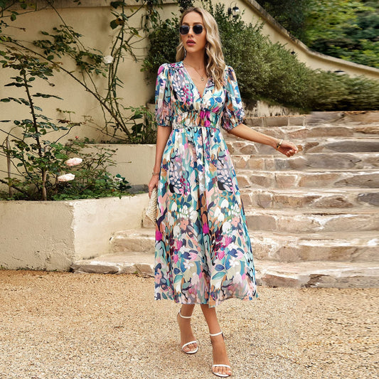 Flattering Floral Midi Dress for Women