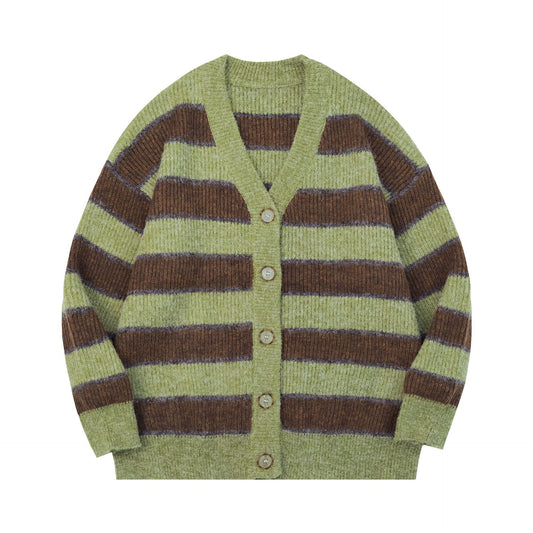 Striped Knit Cardigan for Women