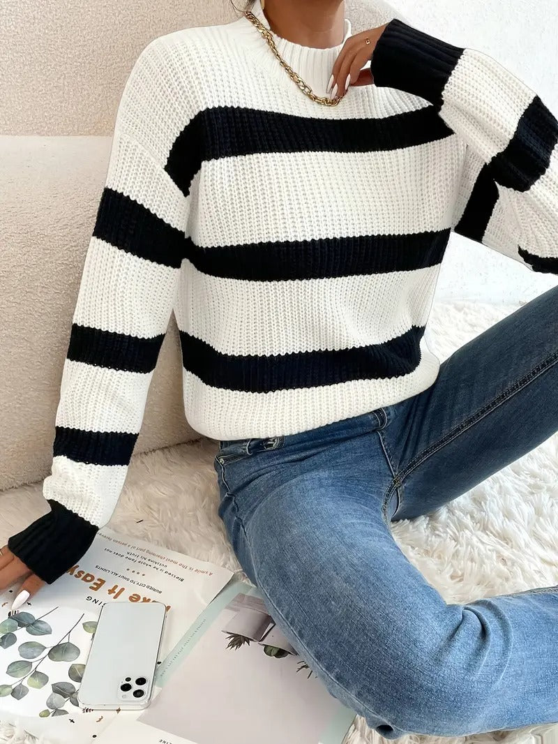 Elegant Striped Sweater for Women