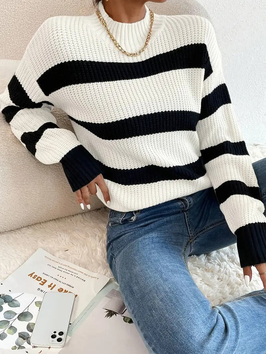 Elegant Striped Sweater for Women