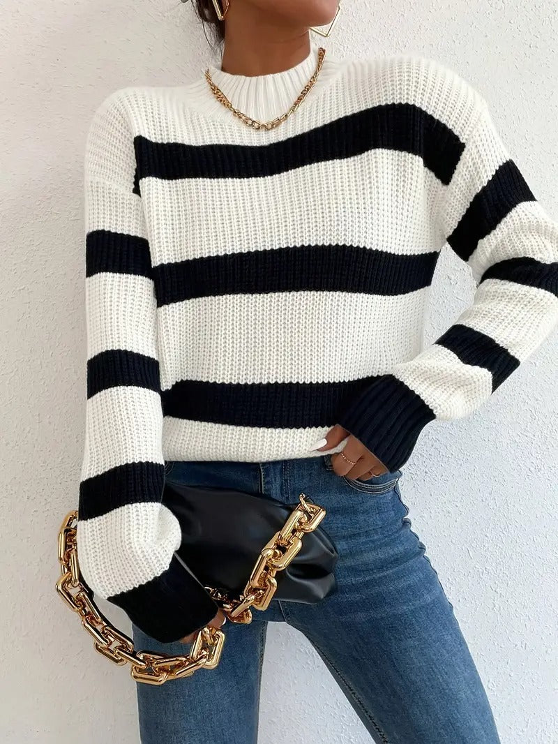 Elegant Striped Sweater for Women