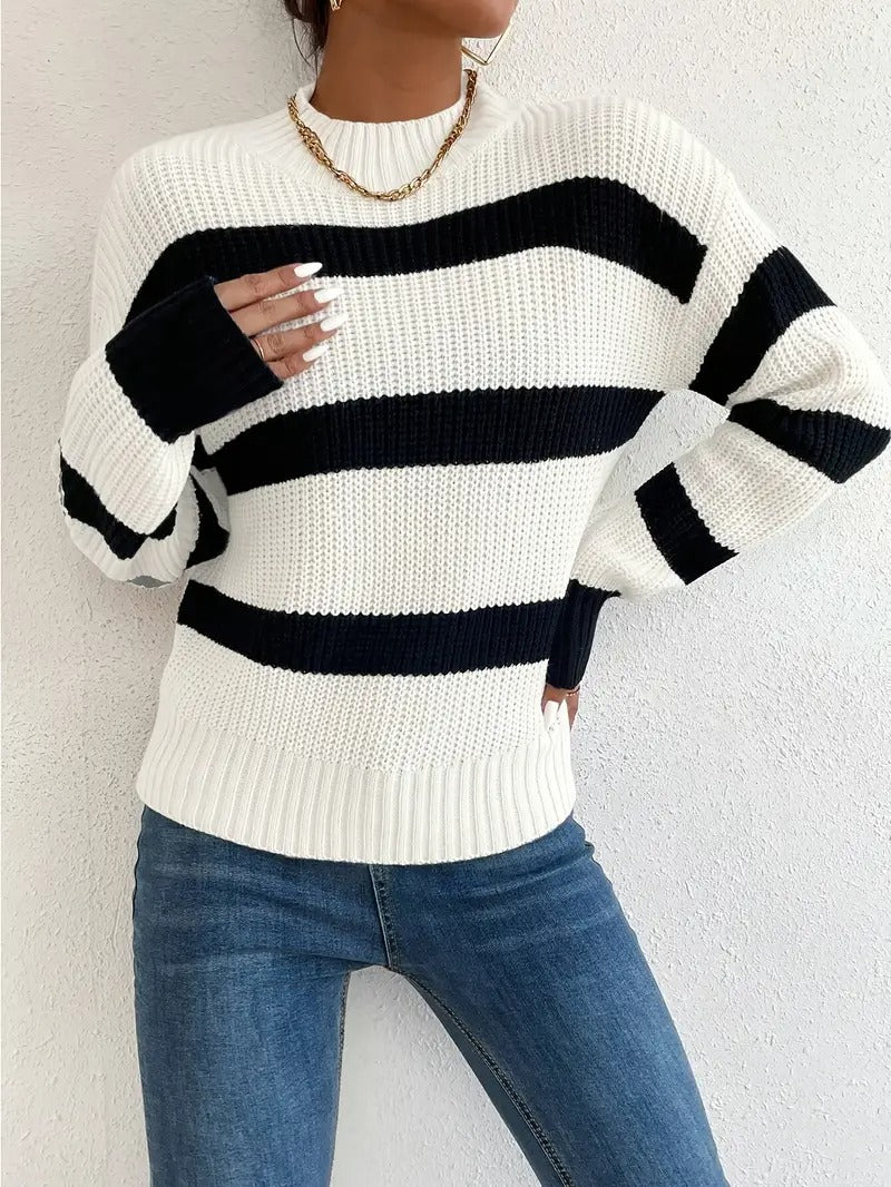 Elegant Striped Sweater for Women